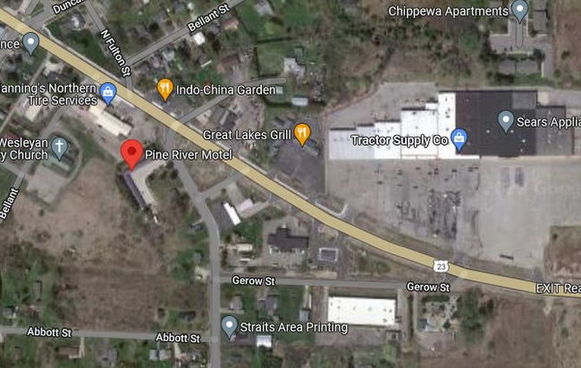 Pine River Motel (Moon-E-Motel) - 2022 Aerial (newer photo)